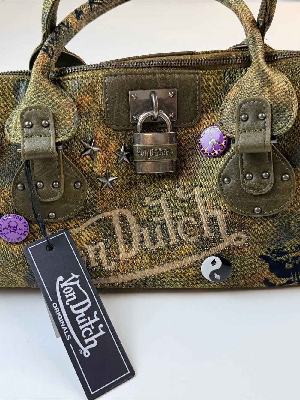 Von Dutch Bree Satchel handbag NWT Y2K